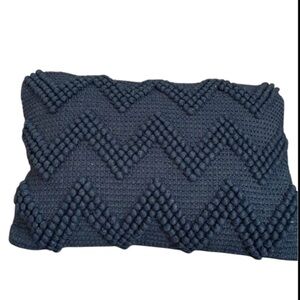 ⚫️⚫️ Mina Victory Life Styles Medium Chevron Navy 13" x 18" Throw Pillow